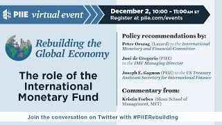 Rebuilding the Global Economy: Role of the International Monetary Fund
