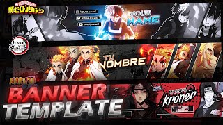 BANNERS TEMPLATES ANIME /ITACHI/KYOJURO/TODOROKI (PHOTOSHOP 2020)