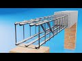 BEAM REINFORCEMENT DETAILS WITH HANGER BARS - ANCHOR BARS - STIRRUPS - ANIMATION VIDEO