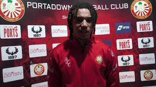 Josh Ukek post match interview | Portadown 2 Larne 0 | Sports Direct Premiership | 15/02/25