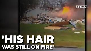 Worker narrowly escapes fatal Ohio home explosion
