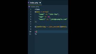 What is json_encode() in PHP #Tutorial! effortlessly. #JSON #webdevelopment #codingtips 🚀