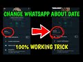 How To Change WhatsApp About Date To 20 January 1970 | Step-by-Step Process