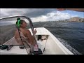 caught in a storm fishing the inlet in a small boat sunday funday on the mako pro skiff 17