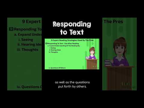 Reading Strategy: Responding to Text Special Education Resources #shorts