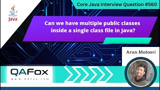 Can we have multiple public classes inside a single class file (Core Java Interview Question #560)