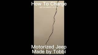 Tutorial |  How To Charge the Tobbi 12v electric kids ride-on Jeep with 2.4G remote control