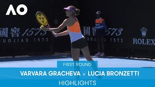 Varvara Gracheva v Lucia Bronzetti Highlights (1R) | Australian Open 2022
