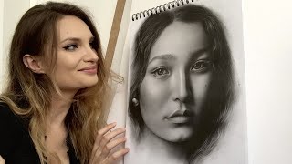 It took me 6 months to finish portrait of this beautiful woman.