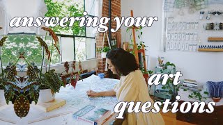 Full time artist Q + A ✿ opening an online shop, finding your voice, organization and more