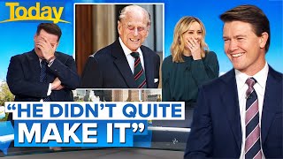 Aussie reporter's Prince Philip comment has hosts laughing in discomfort | Today Show Australia