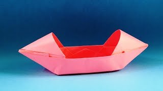 How to make a paper boat that floats | Origami boat - canoe