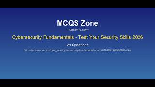 Cybersecurity Fundamentals - Test Your Security Skills 2026