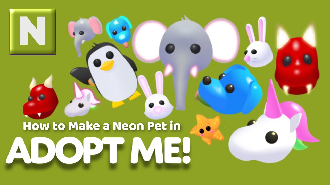 How To Make A Neon Pet In Adopt Me! (Roblox) - YouTube