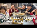 MASAK TUMIS DAUN PEPAYA+BABY CUMI DI CHINA,RASANYA PAHIT,TAPI BIKIN NAGIH