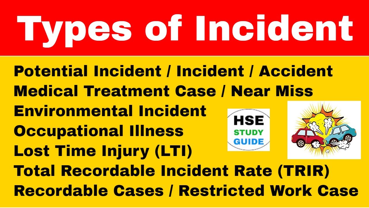 Types Of Incident | Incident/Accident/Near Miss/First Aid Case/Medical ...