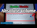 How to enable or disable absolute volume on Samsung Galaxy A02 | Developer Options