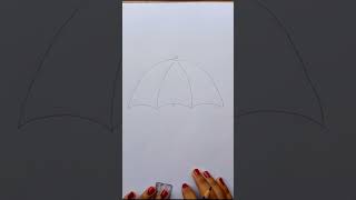 Umbrella drawing easy || very simple umbrella drawing
