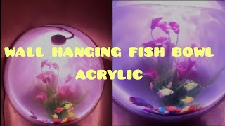 #Vlog30 || Wall Hanging Fish Bowl Acrylic 15 inch || Aquarium || U\u0026ME❤          #wallhangingaquarium