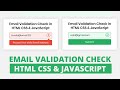 Email Validation Check in HTML CSS & JavaScript | CodingNepal