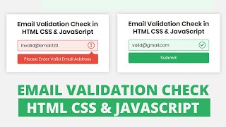 Email Validation Check in HTML CSS & JavaScript | CodingNepal