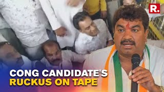 Watch: Indore Mayoral Congress Candidate \u0026 Supporters Creates Ruckus Ahead Of Civic Polls Counting