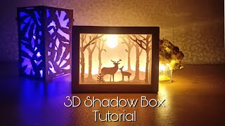 DIY 3D PaperCut Shadow Box | Paper Light Box | Shadow Box Tutorial #shadowbox #lightbox