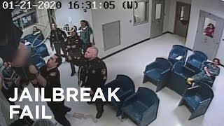 Ohio woman caught on camera falling through ceiling in jail escape fail