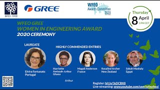 The Awarding Ceremony of the WFEO GREE Women in Engineering Award 2020