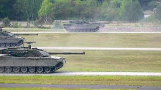 US 7th Army JMTC - Leopard 2A6 Main Battle Tanks \u0026 C1 Ariete Main Battle Tanks [1080p]