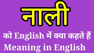 नाली को English में क्या कहते हैं | Meaning of naali in English | English vocabulary | spokenEnglish