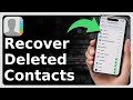 How To Recover Deleted Contacts On iPhone