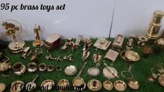 A V Gifts And Handicrafts Brass Miniature Toy Sets Of 95 Pcs || Bhatukali || Brass Miniature Sets