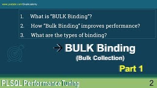 2 PLSQL Performance Tuning Bulk Collect Part 1