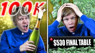 I Reached 100k Subscribers and this Happened... ($11,000 FINAL TABLE!)