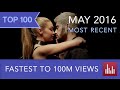 Top 100 Fastest Videos to reach 100M Views (May 2016)
