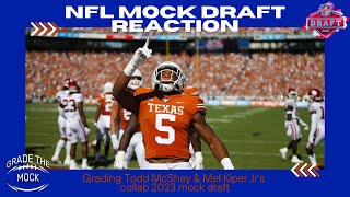 ESPN Mel Kiper Jr & Todd McShay 2023 NFL Mock Draft | Grade the Mock