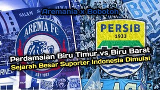 Sejarah Baru!! Biru Timur vs Biru Barat Damai, Aremania Mengundang Bobotoh untuk Bareng Satu tribun