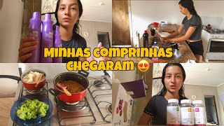 VLOG MEUS PRODUTOS DA YBERA CHEGOU-ALMOÇO SIMPLES-MINHA ROTINA