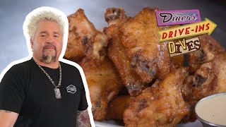 Guy Fieri Eats Pit Master Wings | Diners, Drive-Ins and Dives | Food Network