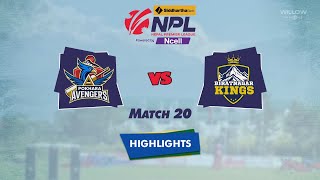 Highlights: 20th Match, Pokhara Avengers Vs Biratnagar Kings | 20th Match, PA VS BK