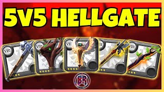 Albion Online 5v5 Hellgate | GreatHammer Pov lightcaller Rootbound Carrioncaller Blight Staff