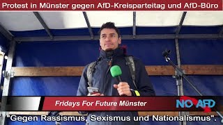 Münster: Protest gegen AfD-Kreisparteitag - Redebeitrag Fridays For Future Münster