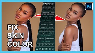 USE RETOUCHING ACADEMY PANEL TO EVEN SKIN COLOR