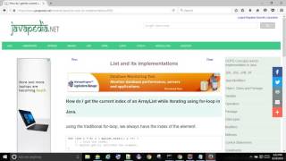 Find the current index of an ArrayList when using for-loop in Java. | javapedia.net