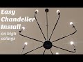 Easy Way to Replace Chandeliers on High Ceilings