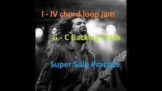 G Major to C Major Loop Rock Backing Track |  Music Practice Jam Session | 1 - 4 | l - lV