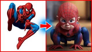 SUPERHEROES but BABIES 💥  All Characters (Marvel & DC)