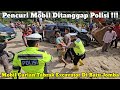 Detik-detik Pencuri Mobil Ditangkap Polisi Hingga Menabrak Excavator Di Batu Jomba