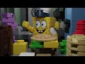 SpongeBob making Krabby Patties but in LEGO